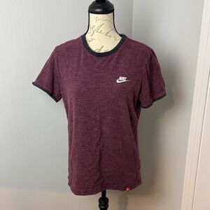 90s Nike Women’s Maroon Heathered T-Shirt size Medium